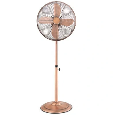 Costway 49.5'' Oscillating Pedestal/standing Fan Fan In Copper