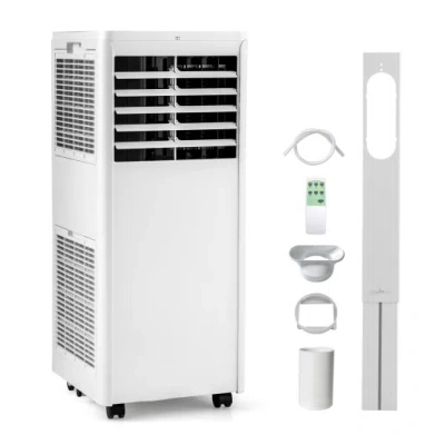 Costway 4-in-1 8000 Btu Portable Air Conditioner With Fan And Dehumidifier In White