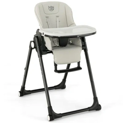 Costway 4-in-1 Baby High Chair With 6 Adjustable Heights-gray