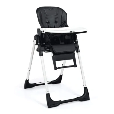 Costway 4-in-1 High Chair-booster Seat With Adjustable Height And Recline-black