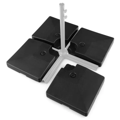 Costway 4-piece 20l Cantilever Offset Patio Umbrella Base In Black