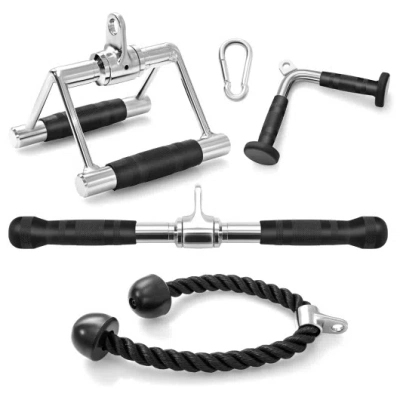 Costway 4-piece Cable Machine Attachment Set For Home Gym In Multi