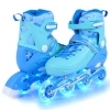 Costway 4-size Adjustable Light-up Kids Inline Skates For Kids Ages 7-9 ...