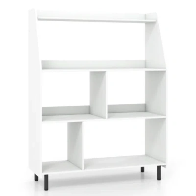 Costway 4-tier Open Modern Bookcase With 2 Anti-tipping Kits-white