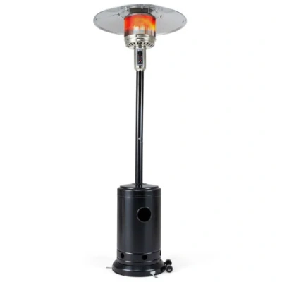 Costway 50, 000 Btu Patio Propane Gas Heater With Stainless Steel Burner-black