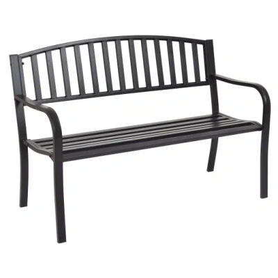 Costway 50 Inch Patio Garden Bench Loveseats For Outdoor In Gray