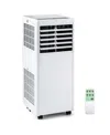 Costway 5000 Btu (8000 Btu Ashrae) Portable Air Conditioner With Dehumidifier & Fan Sleep Mode & 24h Timer In White