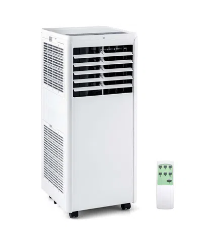 Costway 5000 Btu (8000 Btu Ashrae) Portable Air Conditioner With Dehumidifier & Fan Sleep Mode & 24h Timer In White
