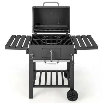 Costway 50.5" Barrel Charcoal Grill In Black