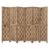 Costway 5.5 Ft Tall Room Divider 6 Panels With Wave Cutout & Paulownia ...