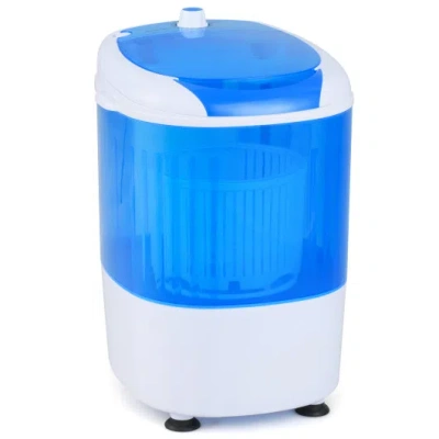 Costway 5.5 Lbs Portable Semi Auto Washing Machine For Small Space In Blue
