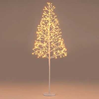 Costway 5/6/7 Ft Lighted Birch Tree, Pre-lit Twig Tree With 240/320/456 Warm White Light Led Lights-5 Ft In Multi