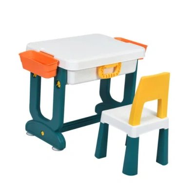 Costway 5-in-1 Kids Activity Table Set In Multi