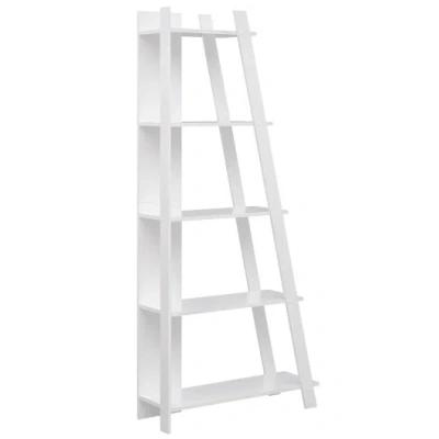 Costway 5-tier Modern Bookshelf Narrow Vertical Display Shelf For Small Space-white