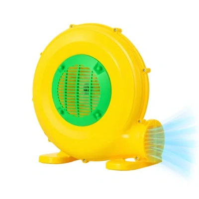 Costway 610w Bounce House Blower With Handle And Ground Stakes In Yellow
