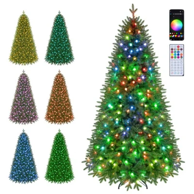 Costway 6.3 Ft Smart Christmas Tree With 230 Pre-lit Rgb Led Lights-m