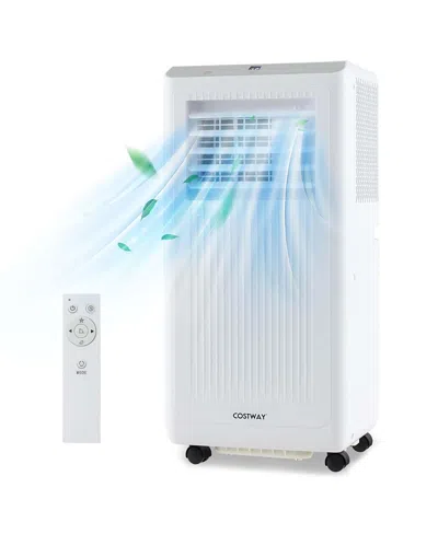Costway 6500 Btu(10000 Btu Ashrae) Portable Air Conditioner 3-in-1 Freestanding Air Cooler With Dehumidifier In White