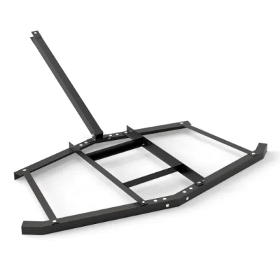 Costway 66" Wide Driveway Drag Tow Behind Landscape Leveling Rake With Reinforced Bars-black