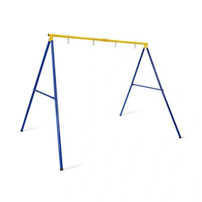Costway 660 Lbs Extra-large A-shaped Swing Stand With Anti-slip Footpads (without Seat)-yellow