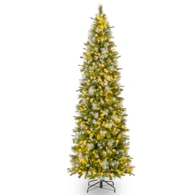 Costway 6/7.5/9 Ft Artificial Christmas Tree With Warm-white Led Lights-l In Green