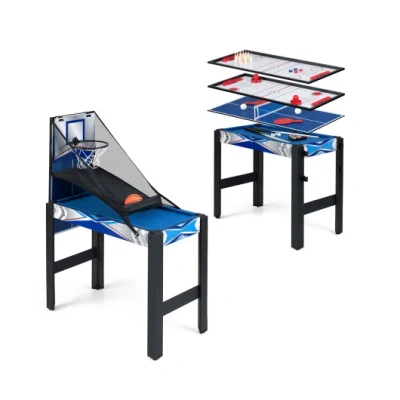 Costway 6-in-1 Combo Game Table With Basketball Billiards Ping Pong Hockey Shuffleboard In Multi
