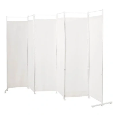 Costway 6-panel Room Divider Folding Privacy Screen-white