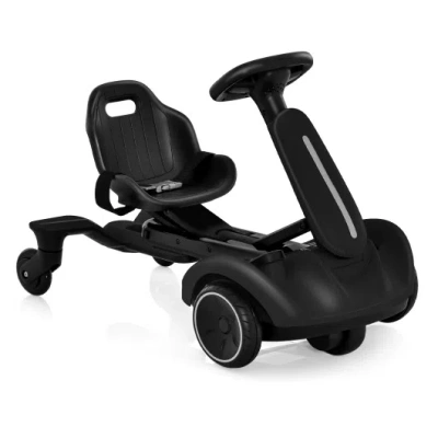 Costway 6v Kids Ride On Drift Car With 360° Spin And 2 Adjustable Heights-black