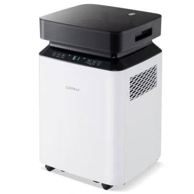 Costway 70/90 Pint 4500/6000 Sq. Ft Dehumidifier With Continuous And Auto Mode-70 Pints In White