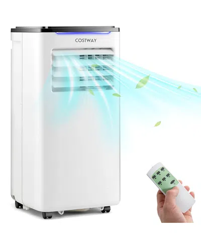 Costway 7100 Btu (10000 Btu Ashrae) Portable Air Conditioner 3-in-1 Ac Unit W/ Cool Dehum Fan Sleep Mode In White