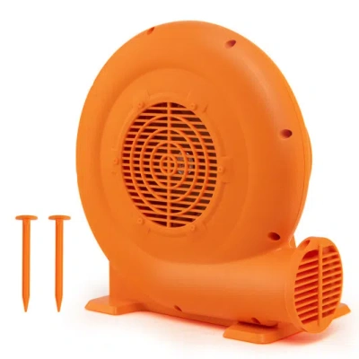 Costway 750w Air Blower (1.0hp) For Inflatables With 25 Feet Wire And Gfci Plug In Orange