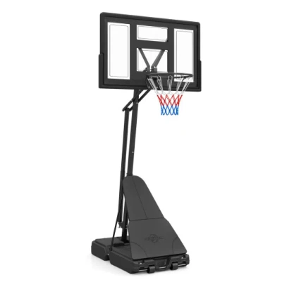 Costway 7.7-10 Ft Tool-free Height Adjustable Basketball Goal System In Black