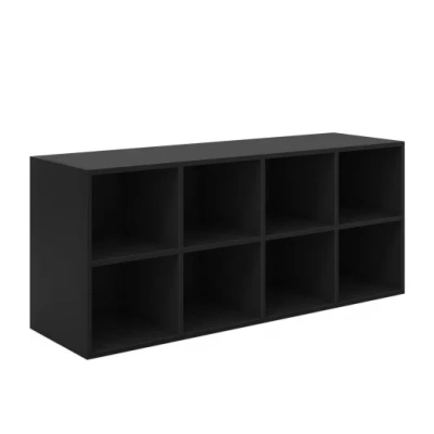 Costway 8 Cubbies Shoe Organizer With 500 Lbs Weight Capacity-black
