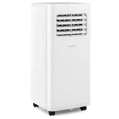 Costway 8000 Btu Portable Air Conditioner 3 In 1 Ac Unit With Fan And Dehumidifier In White