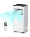 Costway 8000 Btu Portable Air Conditioner 3-in-1 Air Cooler With Fan Dehum Sleep Mode In White