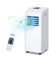 Costway 8000 Btu Portable Air Conditioner & Dehumidifier Function Remote W/ Window Kit In White
