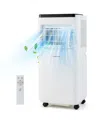 Costway 8000 Btu Portable Air Conditioner Cools Up To 250 Sq. Ft With Fan & Dehumidifier 5000 Btu(8000btu As In White