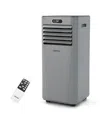 Costway 8000 Btu Portable Air Conditioner With Remote Control 3-in-1 Air Cooler With Drying In Gray