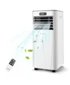 Costway 8000 Btu Portable Air Conditioner With Remote Control 3-in-1 Air Cooler With Drying In White