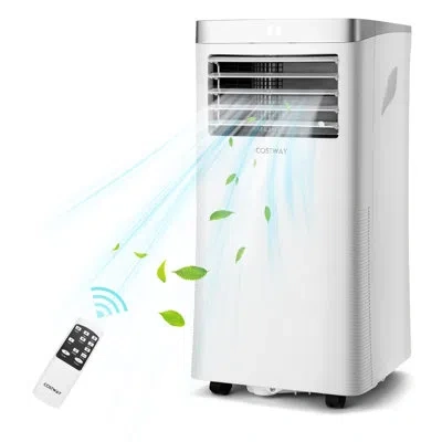 Costway 8000 Btu Portable Air Conditioner With Remote In White