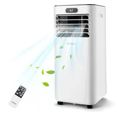 Costway 8,000 Btu Portable Air Conditioner With Remote In White