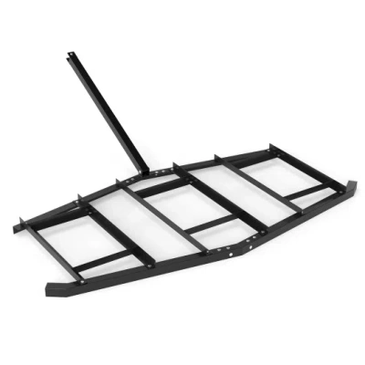 Costway 84 Inch Wide Driveway Drag Tow Behind Landscape Leveling Rake With Reinforced Bars-black