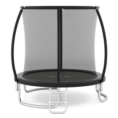 Costway 8ft Outdoor Heavy-duty Recreational Trampoline-black In Animal Print