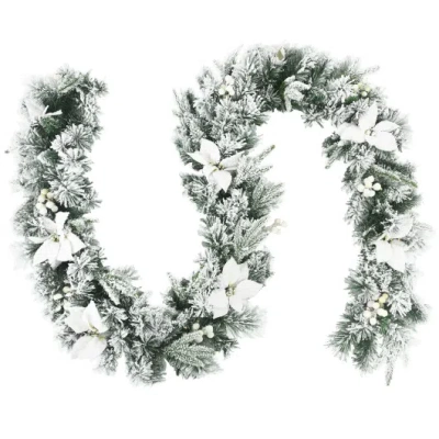 Costway 9 Feet Pre-lit Artificial Christmas Garland With 50 Led Lights