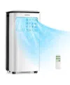Costway 9000 Btu Air Cooler 3 In 1 Portable Air Conditioner W/fan & Dehumidifier In White