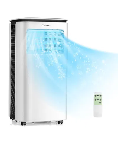 Costway 9000 Btu Air Cooler 3 In 1 Portable Air Conditioner W/fan & Dehumidifier In White