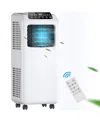 Costway 9,000 Btu Portable Air Conditioner & Dehumidifier Function Remote W/ Window Kit In White