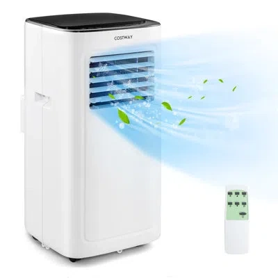 Costway 9,000 Btu Portable Air Conditioner With Remote In White