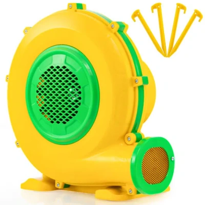 Costway 950w Air Blower Air Pump Fan With Convenient Handle And Ground Stakes-950w In Yellow