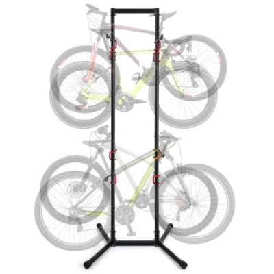 Costway Adjustable Bike Storage Rack With Vertical Stand For 4 Bikes And Garage In Multi