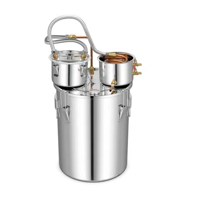 Costway Alcohol Distiller For Diy Whisky In Gray